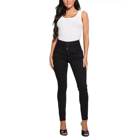 GUESS Women's Jeans Sz 31 Corset-Waist High-Rise Skinny - Picture 1 of 3